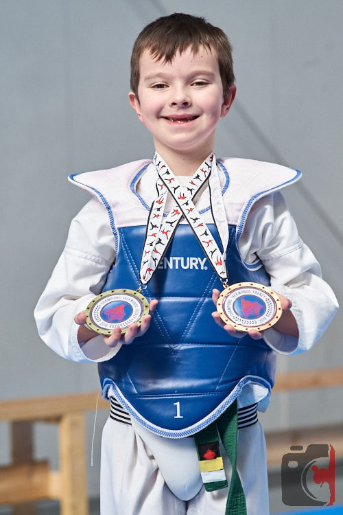 boy won taekwondo sparring