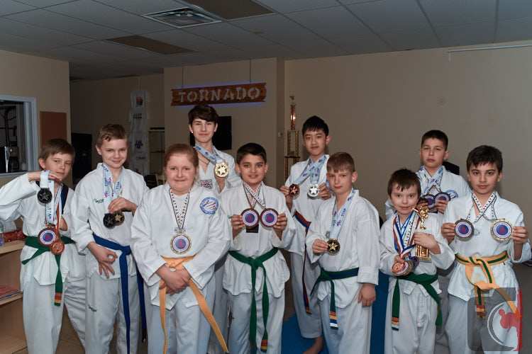 tornado taekwondo students after competition